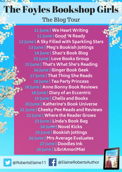 The Foyles Bookshop Girls blog tour banner.png